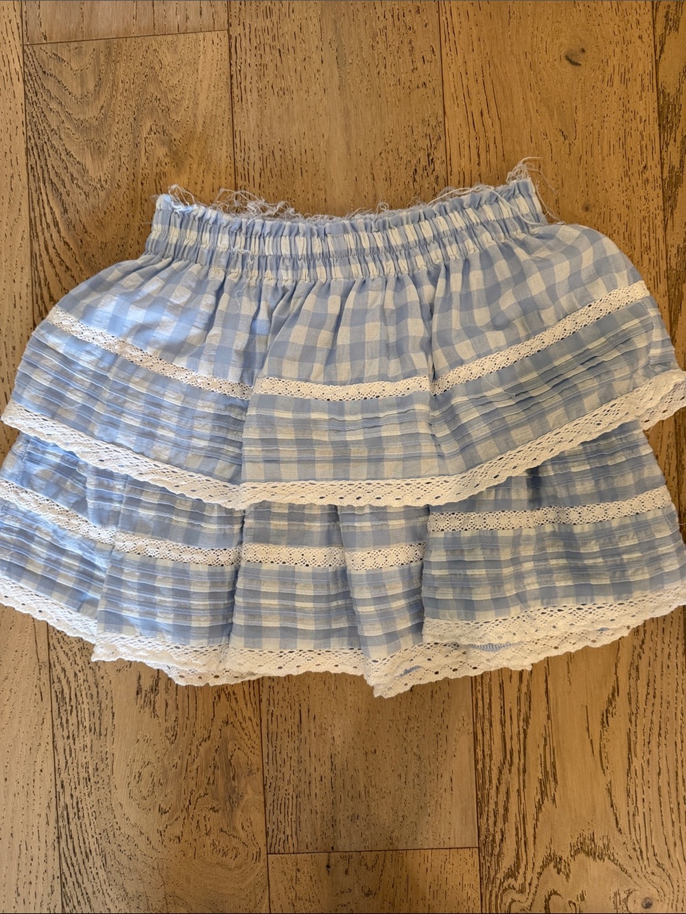 Day + Moon Light Blue Gingham Ruffle Set - Picture 4 of 4
